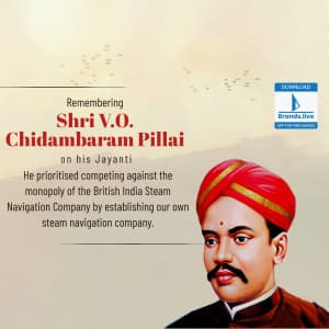 V. O. Chidambaram Pillai Jayanti post