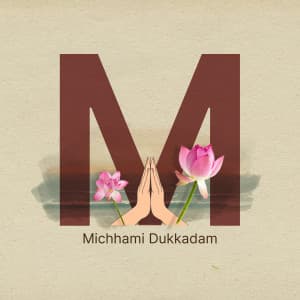 Micchami Dukkadam  Alphabet whatsapp status poster