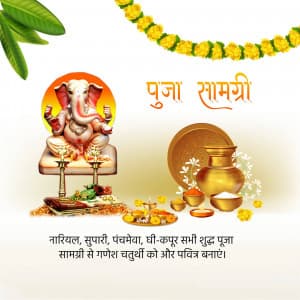 Ganesh Pooja samagri Social Media post