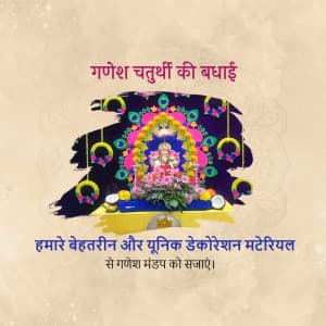 Ganesh Decoration material Social Media post