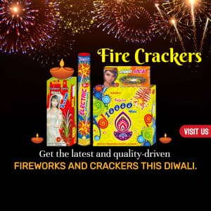 Fire crackers creative image