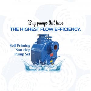 Selfpriming Non-clog Pumpset marketing poster