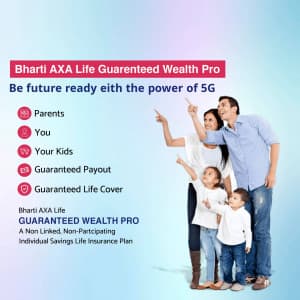 Bharti Axa Life Insurance flyer