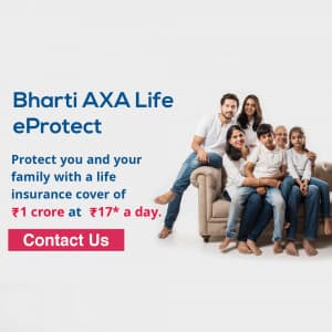 Bharti Axa Life Insurance poster