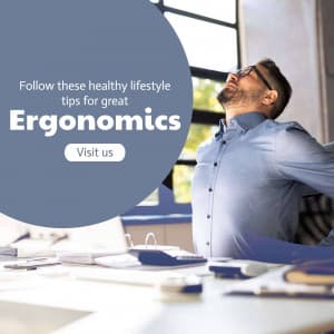 Ergonomics-Do & Don't for Healthy lifestyle business flyer