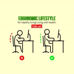 Ergonomics-Do & Don't for Healthy lifestyle marketing poster