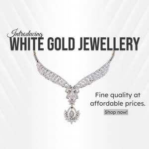 White Gold Jewellery promotional template