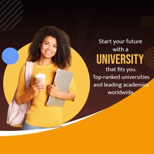 University promotional template