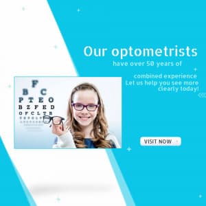 Optometrist business banner