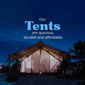 Tent business template