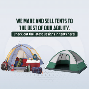 Tent marketing poster
