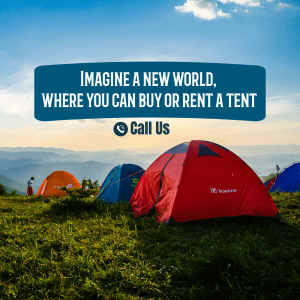 Tent marketing post