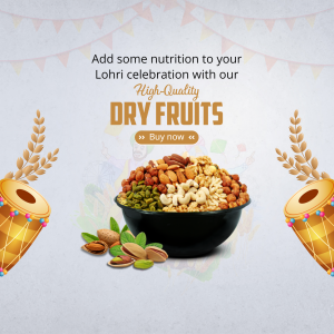 Special dry fruit banner