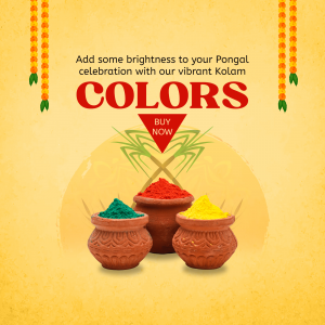 Pongal kolam(Rangoli) Colors facebook ad banner