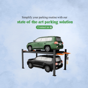 Car Parking Elevator promotional template