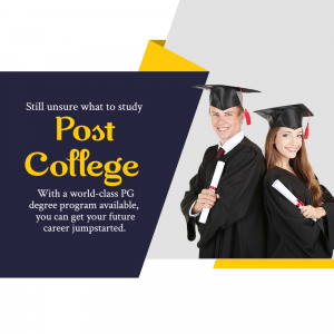 Post Graduate College promotional template