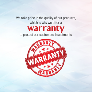 Warranty Social Media poster