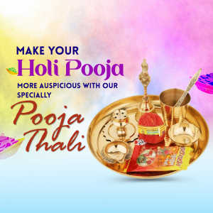 Holi Pooja Thali Social Media post