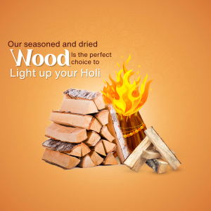 Wood for Holi poster Maker