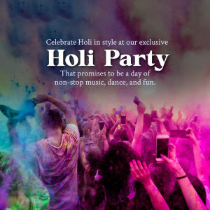 Holi Party Social Media post