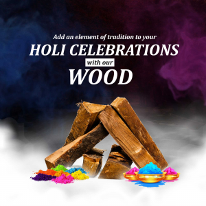 Wood for Holi template