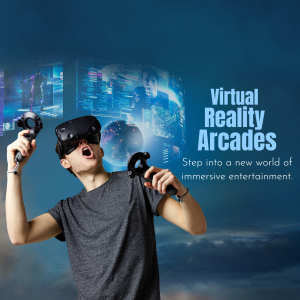 Virtual reality and augmented reality devices promotional images