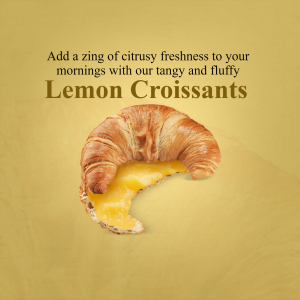 Croissants promotional template