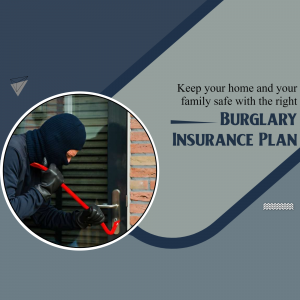 Burglary insurance promotional template