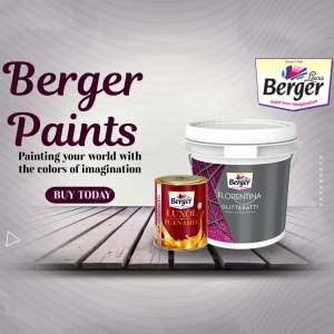 Berger Paints marketing poster