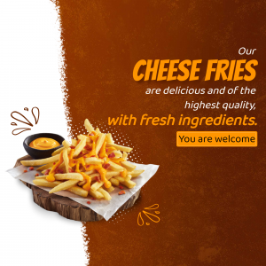 French Fries promotional template