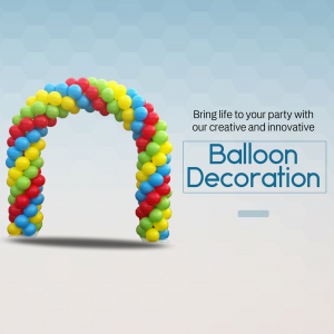 Baloon Decoration promotional poster