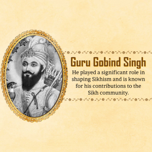 Guru Gobind Singh marketing flyer