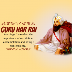 Guru Har rai ji marketing poster