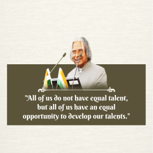 Dr. APJ Abdul Kalam facebook ad banner