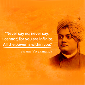 Swami Vivekananda advertisement banner