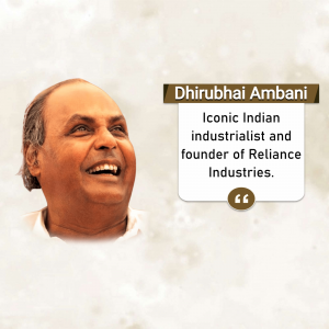 Dhirubhai Ambani Facebook Poster