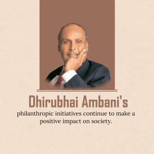 Dhirubhai Ambani banner