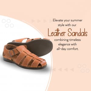 Leather Footwear business flyer