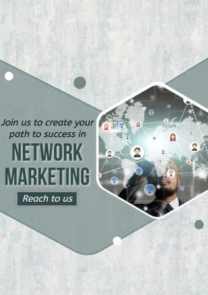 Network marketing industry promotional poster