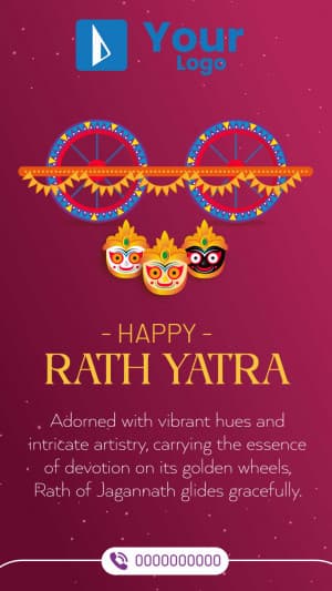 Rath Yatra Insta Story advertisement banner