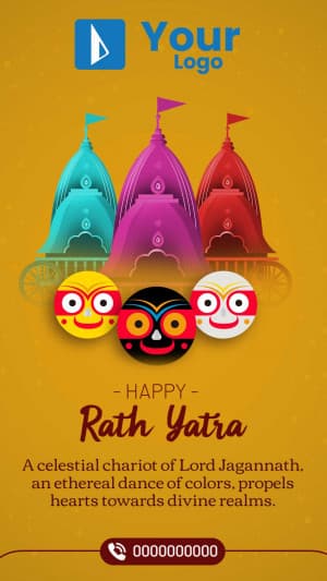 Rath Yatra Insta Story ad post