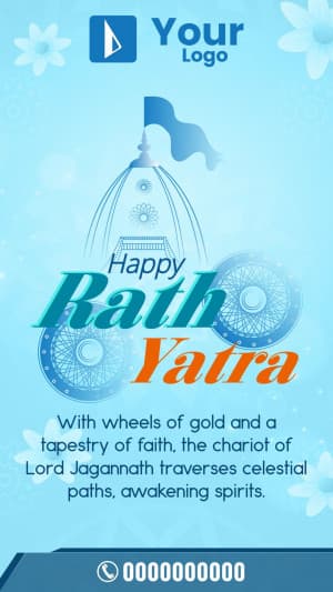 Rath Yatra Insta Story greeting image