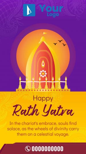 Rath Yatra Insta Story Social Media poster