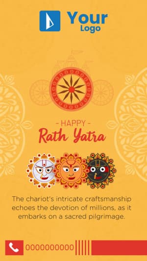 Rath Yatra Insta Story marketing flyer