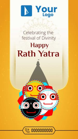 Rath Yatra Insta Story facebook ad banner