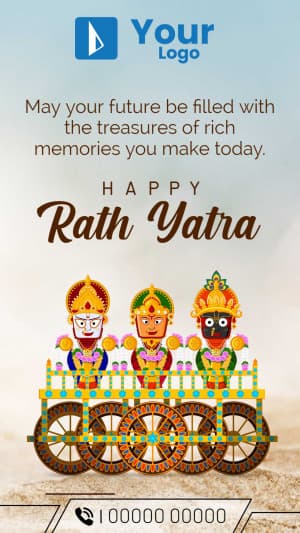 Rath Yatra Insta Story flyer