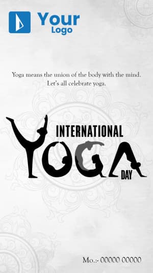 International Yoga Day Insta Story advertisement banner