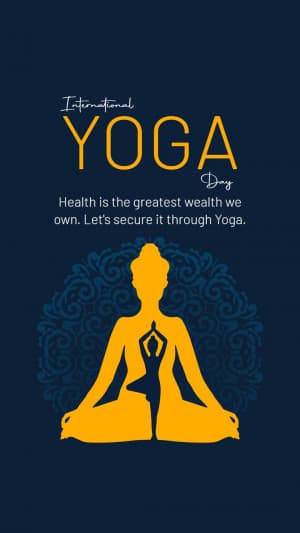 International Yoga Day Insta Story marketing flyer