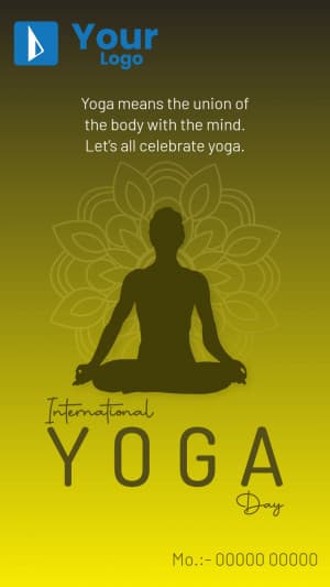 International Yoga Day Insta Story illustration