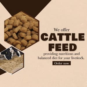 Cattle feed marketing poster